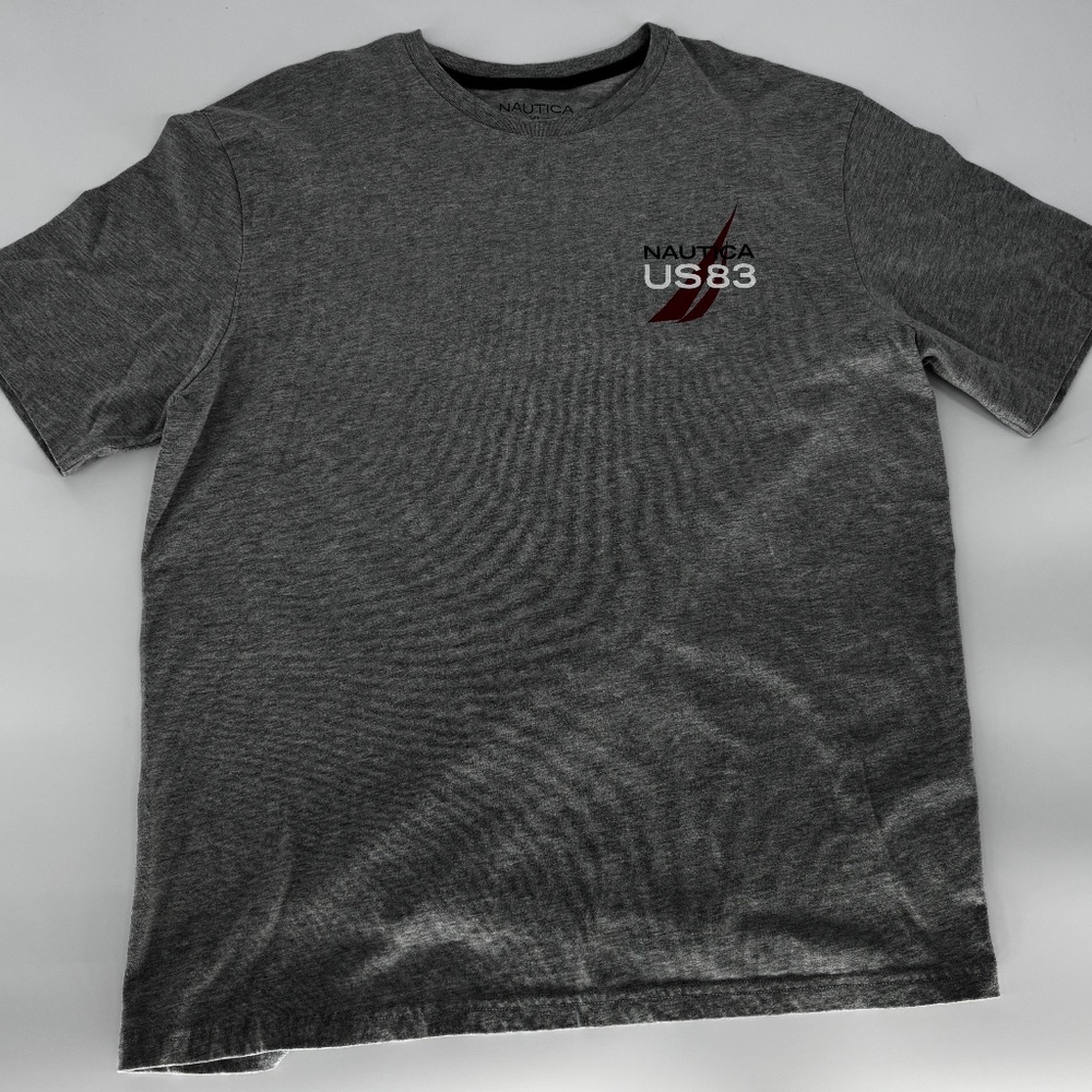 Nautica Men's T-Shirt With Nautical Logo Front & Back 062